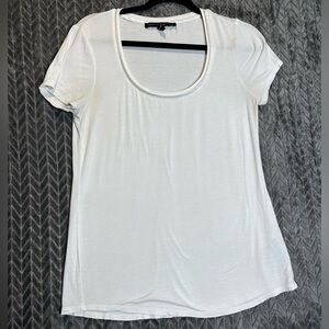 White House Black Market White Tshirt